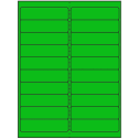 4" x 1" Fluorescent Green Rectangular Sheet Labels