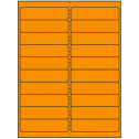 4" x 1" Fluorescent Orange Rectangular Sheet Labels