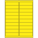 4" x 1" Fluorescent Yellow Rectangular Sheet Labels