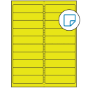 4" x 1" Fluorescent Yellow Rectangular Sheet Labels - Removable Adhesive