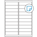 4" x 1" White Rectangular Sheet Labels - Removable Adhesive