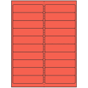 4" x 1" Red Rectangular Sheet Labels