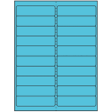 4" x 1" Turquoise Rectangular Sheet Labels