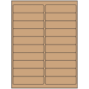 4" x 1" Brown Kraft Rectangular Sheet Labels