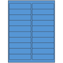 4" x 1" Fluorescent Blue Rectangular Sheet Labels