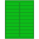 4" x 1" Fluorescent Green Rectangular Sheet Labels