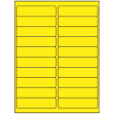 4" x 1" Fluorescent Yellow Rectangular Sheet Labels