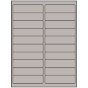4" x 1" Gray Rectangular Sheet Labels