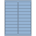 4" x 1" Pastel Blue Rectangular Sheet Labels