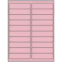 4" x 1" Pastel Pink Rectangular Sheet Labels