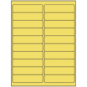 4" x 1" Pastel Yellow Rectangular Sheet Labels