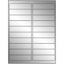 4" x 1" Silver Foil Rectangular Sheet Labels