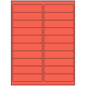 4" x 1" Red Rectangular Sheet Labels