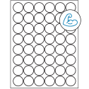 1.25" White Circular Sheet Labels - Ultra Aggressive Adhesive