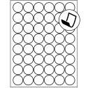 1.25" Blockout Circular Sheet Labels