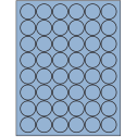1.25" Pastel Blue Circular Sheet Labels