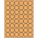 1.25" Pastel Orange Circular Sheet Labels