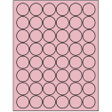 1.25" Pastel Pink Circular Sheet Labels