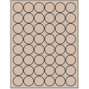 1.25" Pastel Tan Circular Sheet Labels
