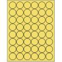 1.25" Pastel Yellow Circular Sheet Labels
