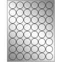 1.25" Silver Foil Circular Sheet Labels