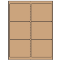 4" x 3.33" Brown Kraft Rectangular Sheet Labels