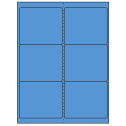 4" x 3.33" Fluorescent Blue Rectangular Sheet Labels