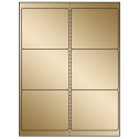 4" x 3.33" Gold Foil Rectangular Sheet Labels