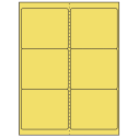 4" x 3.33" Pastel Yellow Rectangular Sheet Labels