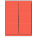 4" x 3.33" Red Rectangular Sheet Labels