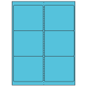 4" x 3.33" Turquoise Rectangular Sheet Labels