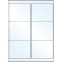 4" x 3.33" Crystal Clear Rectangular Sheet Labels (6-UP)
