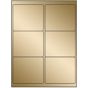 4" x 3.33" Gold Foil Rectangular Sheet Labels (6-UP)