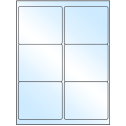 4" x 3.33" White Premium High Gloss Rectangular Sheet Labels (6-UP)