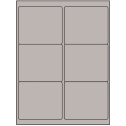 4" x 3.33" Gray Rectangular Sheet Labels (6-UP)