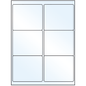 4" x 3.33" White Mid Gloss Rectangular Sheet Labels (6-UP)