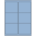 4" x 3.33" Pastel Blue Rectangular Sheet Labels (6-UP)