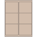 4" x 3.33" Pastel Tan Rectangular Sheet Labels (6-UP)