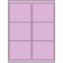 4" x 3.33" Pastel Purple Rectangular Sheet Labels (6-UP)