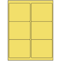 4" x 3.33" Pastel Yellow Rectangular Sheet Labels (6-UP)
