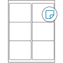 4" x 3.33" White Rectangular Sheet Labels (6-UP) - Removable Adhesive