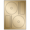 4.656" x 4.656" Gold Foil Sheet Labels