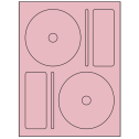 4.656" x 4.656" Pastel Pink Sheet Labels