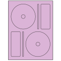 4.656" x 4.656" Pastel Purple Sheet Labels
