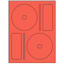 4.656" x 4.656" Red Sheet Labels