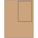 4" x 6" Brown Kraft Rectangular Sheet Labels