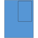 4" x 6" Fluorescent Blue Rectangular Sheet Labels