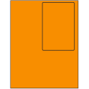 4" x 6" Fluorescent Orange Rectangular Sheet Labels