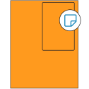 4" x 6" Fluorescent Orange Rectangular Sheet Labels - Removable Adhesive
