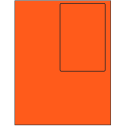 4" x 6" Fluorescent Red Rectangular Sheet Labels